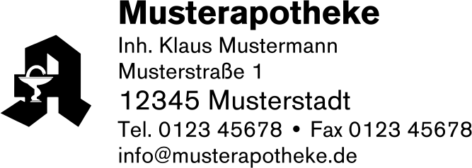 Apothekenstempel SCHWARZ SCHWARZ